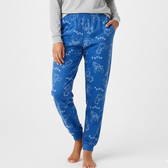 DISNEY STITCH Women’s Stitch Cartoon Graphic Comfy Pajama Pants - Picture 1 of 9